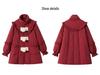 Women's 2024 Chinese-Style Stand-Up Collar Ruffle Down Jacket - Winter Christmas Coat BX2396