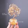 Multicolor Crystal Potted Tree Crystal Stone Wealth Tree Figurine for Positive Energy and Fortune Wealth Success