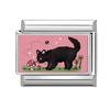 Women's Gift Cute Cat Looks At The Cake DIY Italian Charm Links Beads Fit 9mm Stainless Steel Modular Bracelet Jewelry Gift
