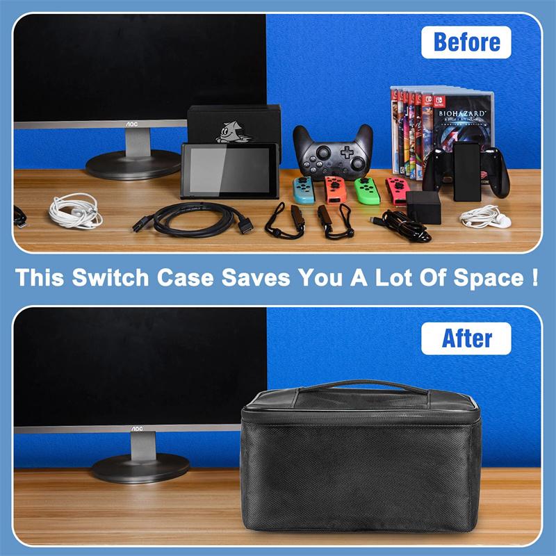 Suitable For Nintendo Switch/Switch Oled Travel Bag, Soft Case Protection, Portable Switch Case, Detachable Compartment