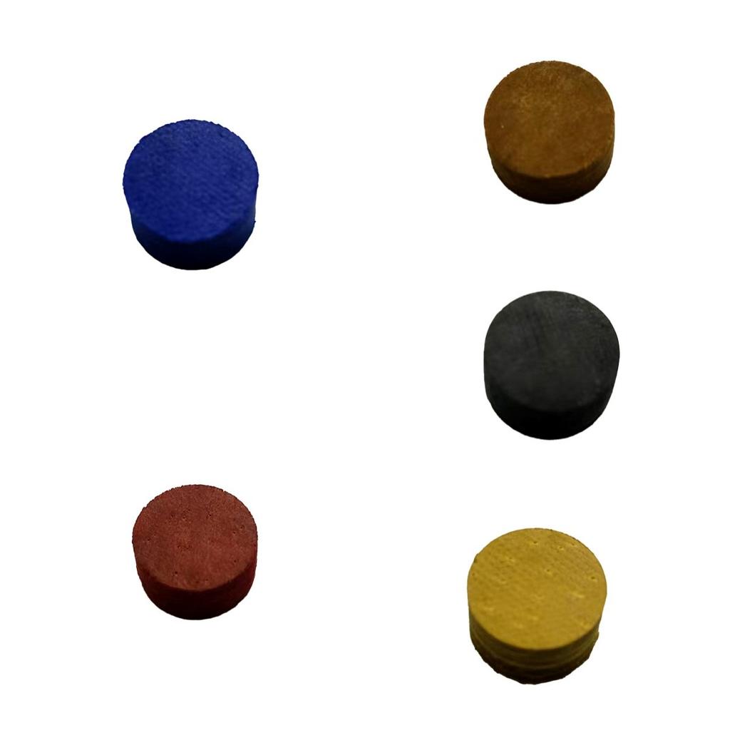 2Pcs Pool Cue Tips with Cattlehide Leather Diameter 14mm Height 8mm
