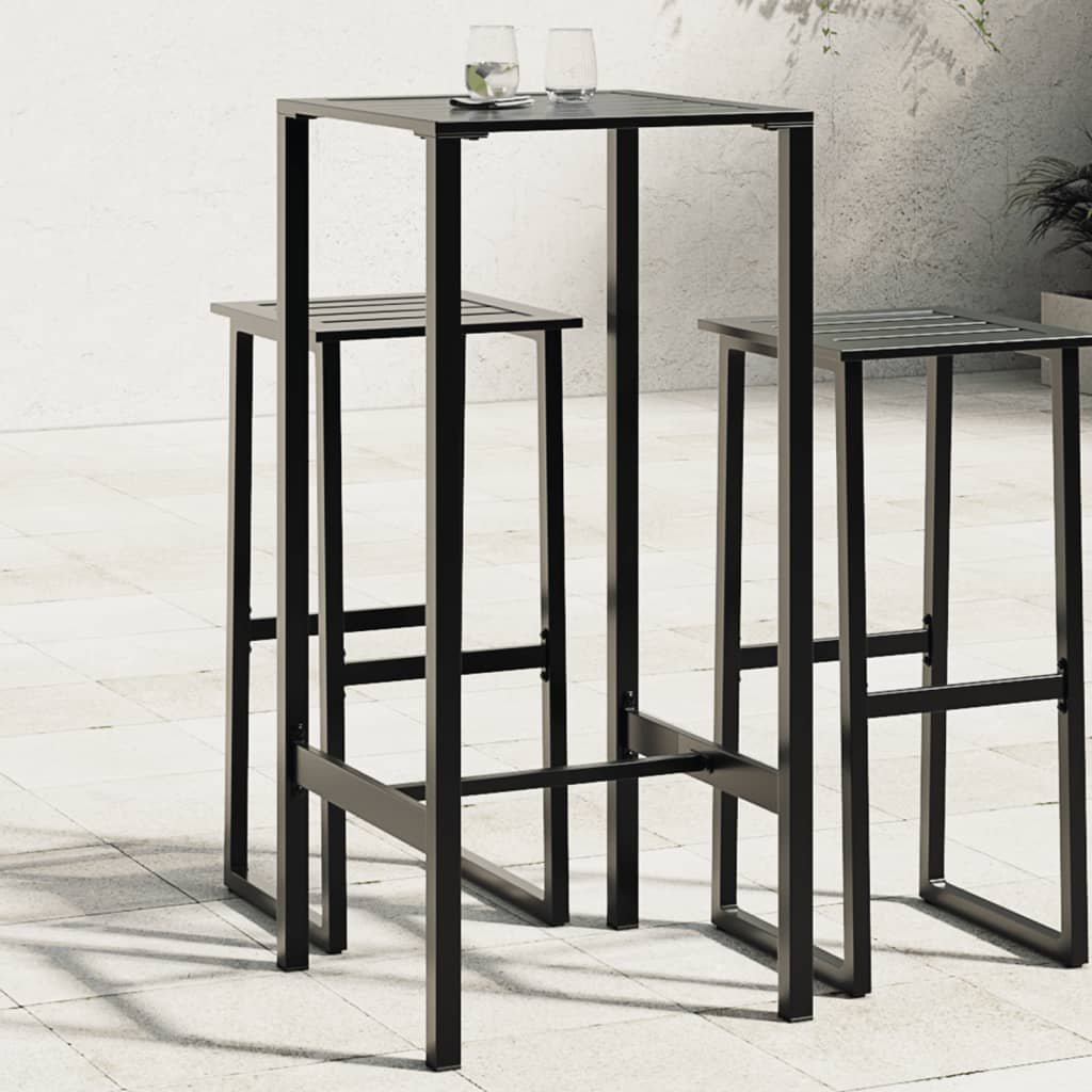 Bartisch Schwarz 50x50x110 cm Powder Coated Steel