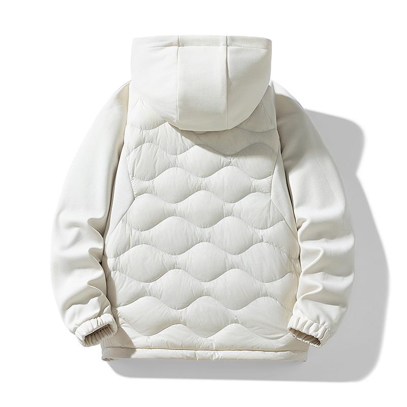 2025 Schicke Patchwork-Daunenjacke: Herbst/Winter Kurzer Stil, Große Größen, Koreanische Akademische Mode.