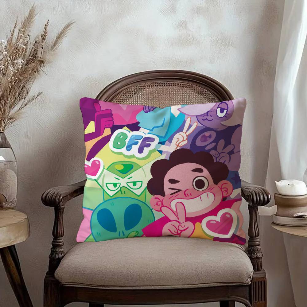 Steven Universe Animation Pillow Covers Cartoon Sofa Decorative Home Double-sided Printing Short Plush Cute Cushion Cover