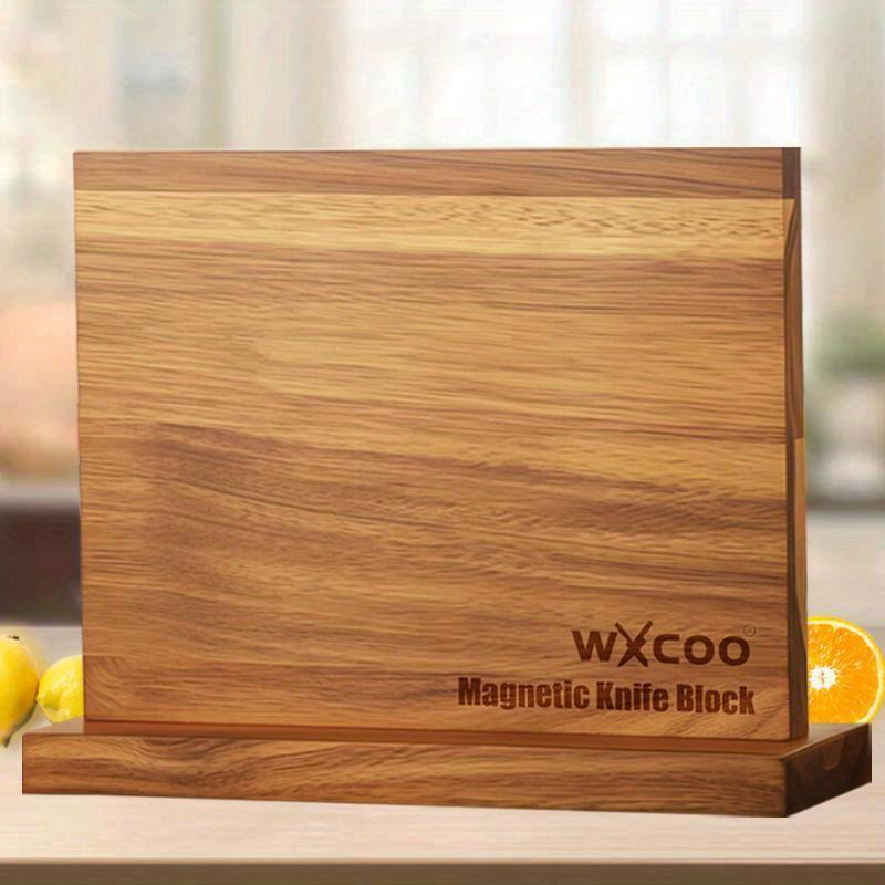 Home Kitchen Doppelseitiger Magnetischer Messerhalter aus Holz, Multifunktionaler Aufbewahrungs-Messerhalter mit Starken Magneten, Magnetische Halterung