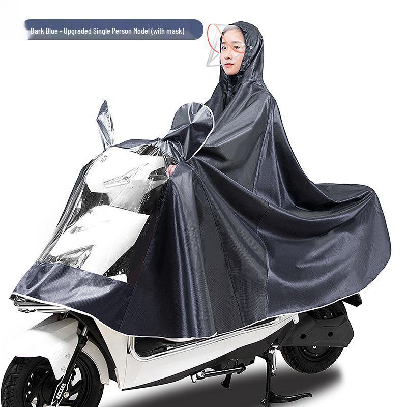 Unisex Full-Body Rain Cape for Electric Scooters - XL Size, Bicycle Foot Cover, Anti-Heavy Rain Protection for Two Riders