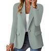 Women Blazer Coats Autumn Winter Pocket Notched Single Button Slim OL Workwear Business Coat