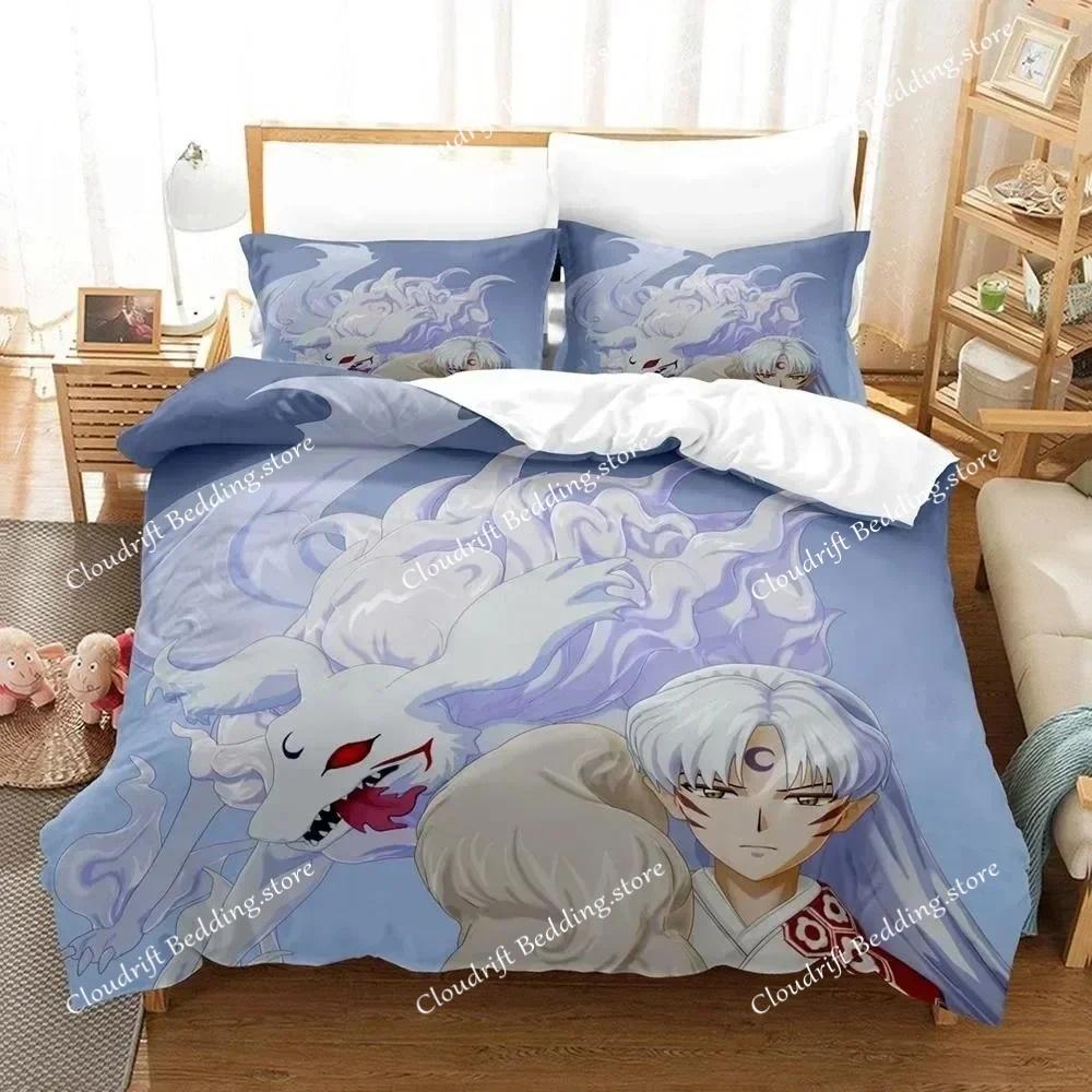 3D Print New Fashion I-Inuyasha Bedding Set Single Twin Full Queen King Size Bed Set Adult Bedroom Bed Sheets and Pillowcases