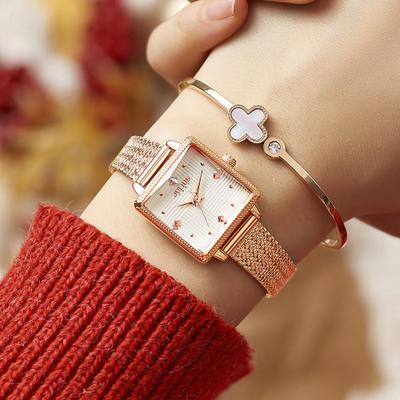 [JULIUS] JULIUS Slim Square Women's Metal Watch JA-1220