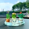 Interior Decor Hand Colored Unique Adorable Miniature Desktop Cactus Craft Bonsai Ornament