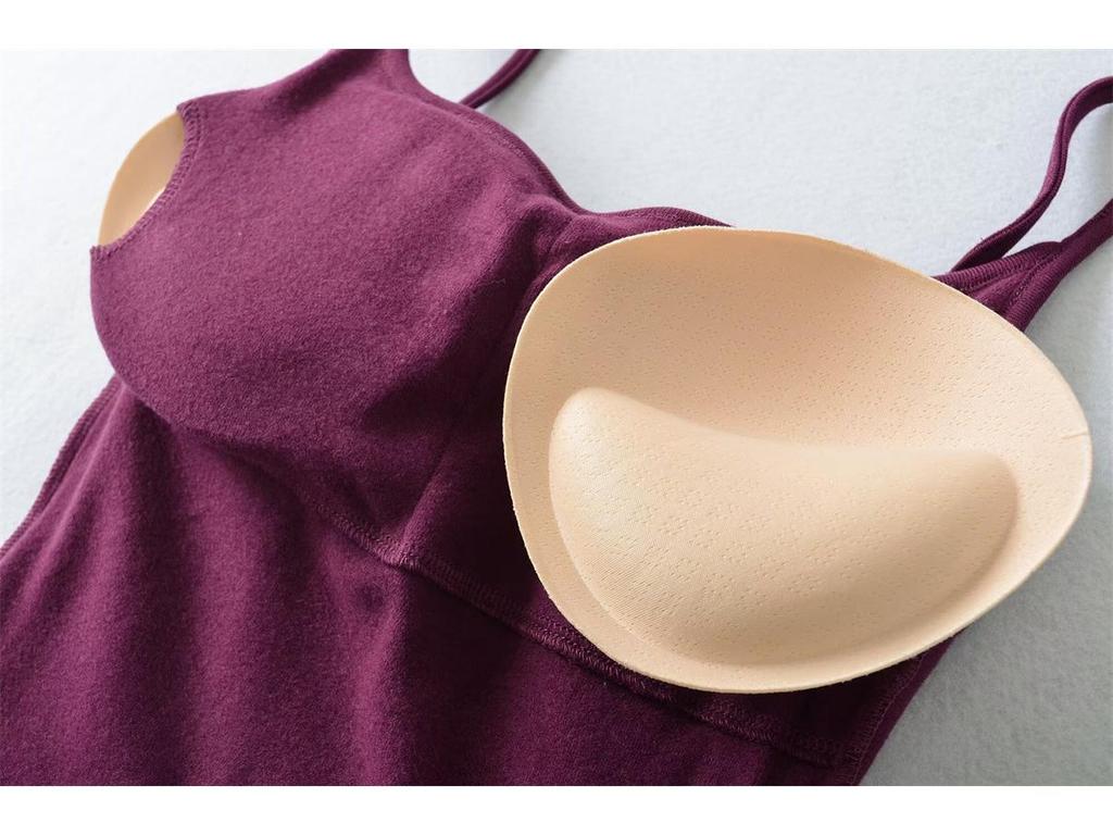 Canotta Calda in Pile da Donna Stile Spicy Girl: Top aderente, elasticizzato, senza maniche con coppe al seno per Autunno/Inverno