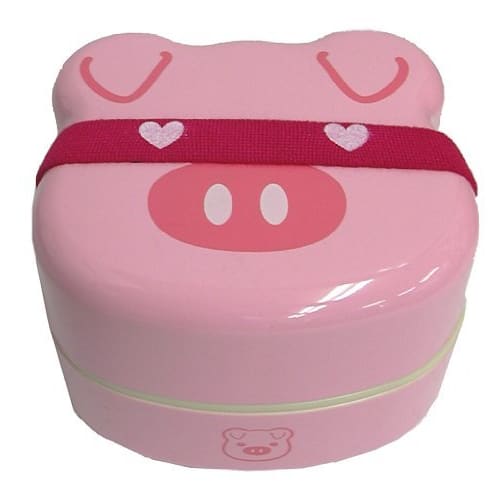 Airyusha Die-Cut Two-Tier Lunch Box, Pig ARO-948