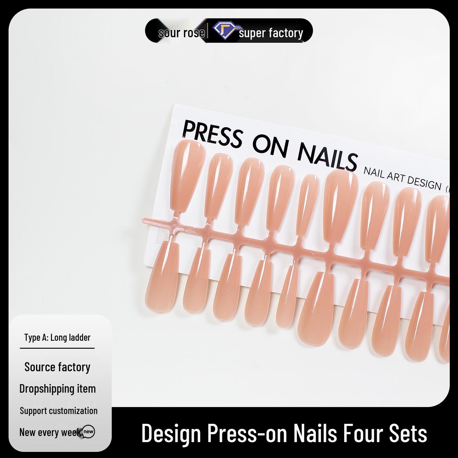 

Jiaolong Solid Color Practice Nail Tips - Semi-finished for Press-on Nails