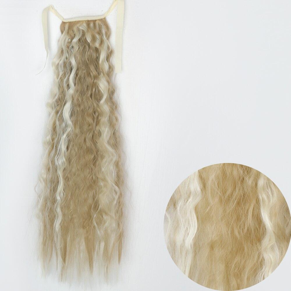 Women Long Wavy Hairpiece Synthetic Fiber Natural Wavy Cosplay Daily Wear Long Curly Wrap Around Ponytail Extension