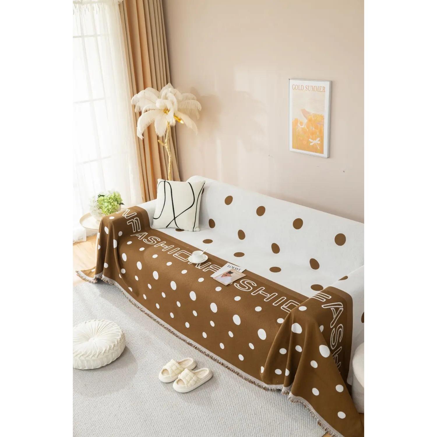 

Dot Sofa Cover Mat Throw Blanket for Living Room Modern Camping Picnic Soft Block Blanket Cover 180x130cm