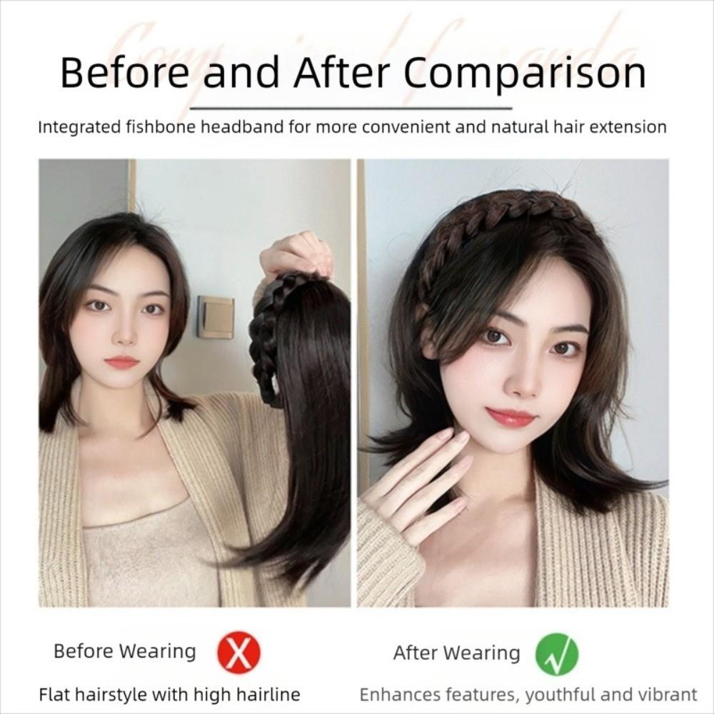 Korean Style Half Headband Wig Clip in Wig Replacement Block  Women