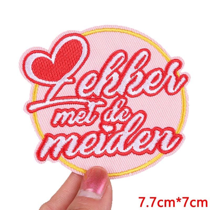 DIY-Aufnäher Niederlande Oeteldonk-Emblem Gestickte Aufnäher für Kleidung Niederländischer Karnevals-Aufnäher Aufbügel-Aufnäher für Kleidung