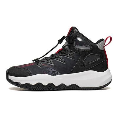 Li Ning Primary 3.0 V2 Άνετα Απορρόφηση Κραδασμών Μεσαίου Ύψους Παιδικά Παπούτσια Μπάσκετ Παιδικό Sneaker Μαύρο YKBT074-9