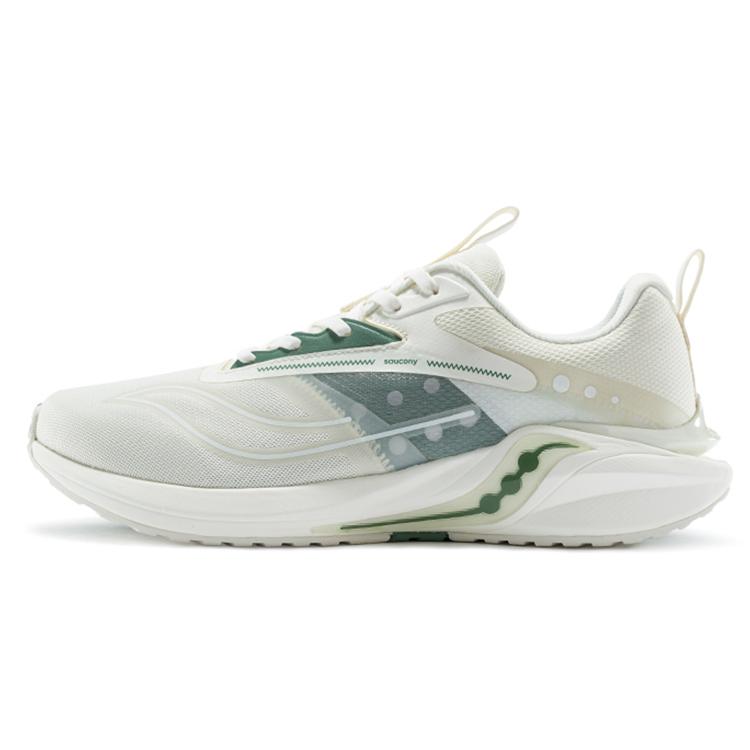 Saucony Coyote Hybrid Slip Resistant Abrasion Resistant Low top Running Shoes Unisex White Green S28162-1