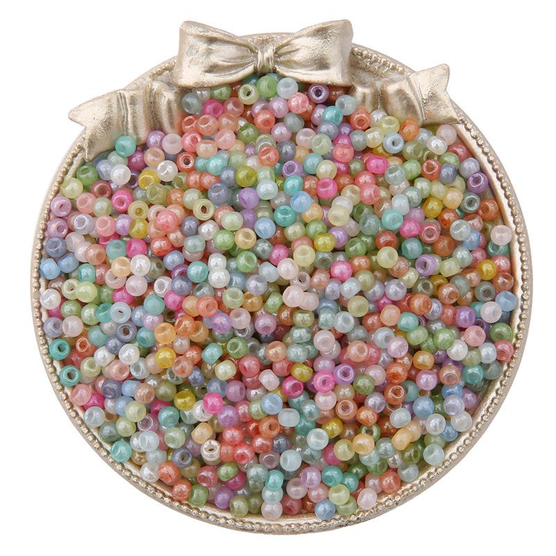 20g 3/4mm imitacja lodów szklanych koralików ryżowych materiał ręcznie robiony diy kolczyki koralikowe bransoletka akcesoria do włosów
