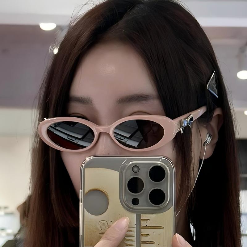 Ladies Sunglasses, Vintage Oval Sunglasses, Bow Decorative Sunglasses