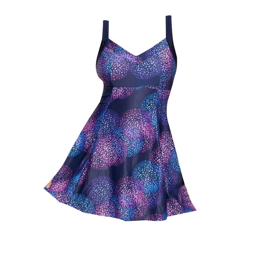 Badeanzüge in Übergröße für Damen, zweiteiliger Badeanzug, fließendes Badekleid mit Shorts