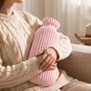 Long Hot Water Bottle 500/1000ML with Plush Cover, Leak-Proof Drurable Bag, Menstrual Cramp Pain Relief Warmer Bag Compress