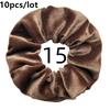 10pc/lot Scrunchies Velvet Scrunchies Hair Accessories For Women Elastic Bands Elegant Ponytail Solid Colors Coffee Black Grey
