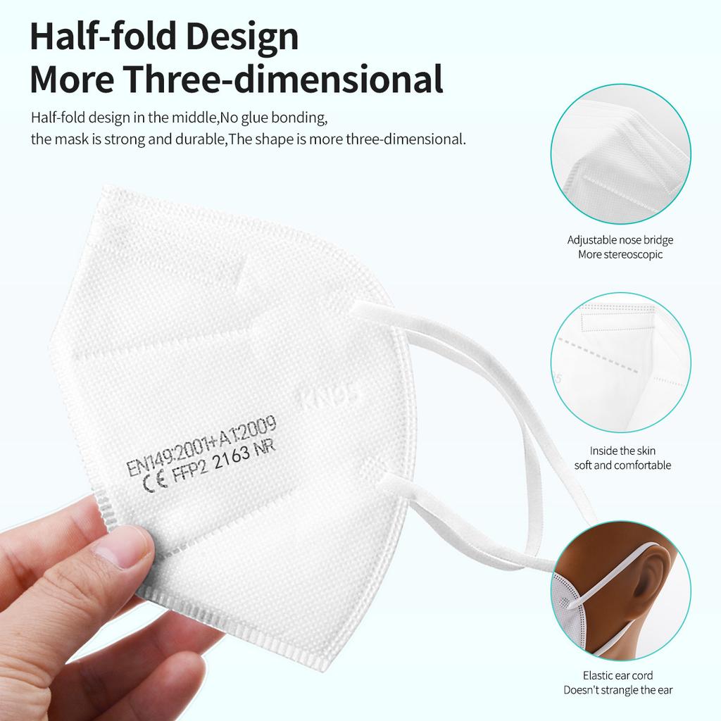 Health Protective KN95 Face Mask 5 Layer Filter Dust Port  Mascarillas FFP2 Nonwoven Health Protective N95 Mask Reusable Face
