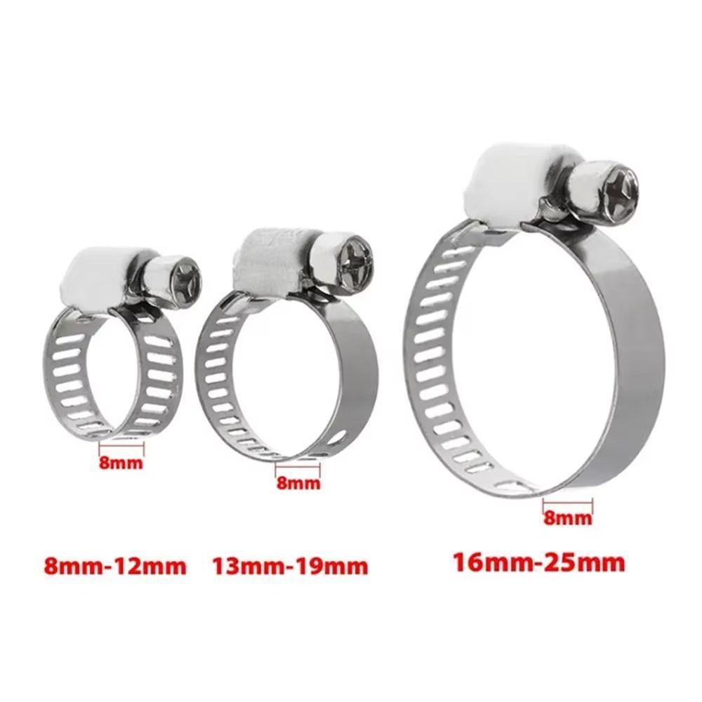 304 Stainless Steel 304 Hose Clamp Adjustable Pipe Clamp Hoop Hose Clip Clamp  Hose Connection