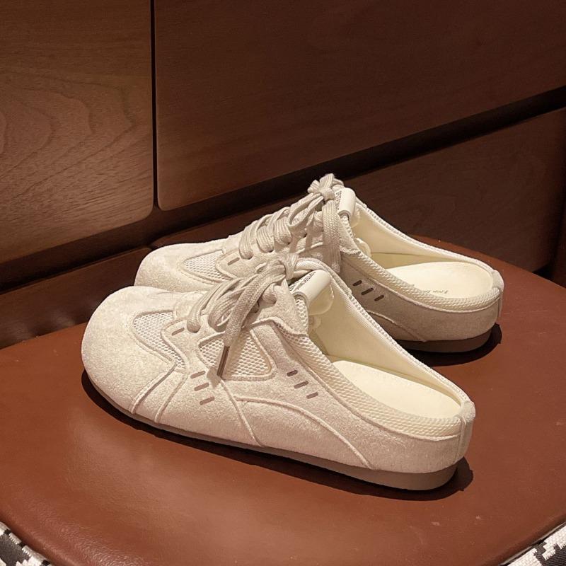 Thick-bottomed mesh bag head half slippers summer wear dopamine design sense casual cool slippers