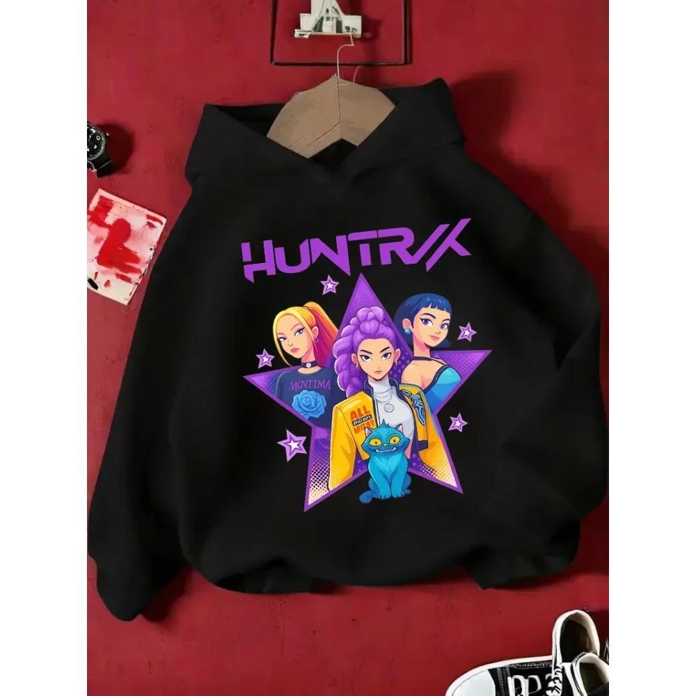 KPop Hunter Rumi Derpy Cartoon Girls Boy Hooded Sweatshirt Warm Children's Wave Fashion Casual Tops Casual Girls Clothing