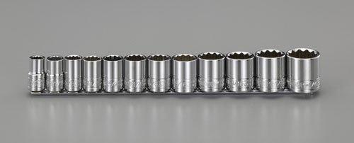 

ESCO Socket Set 12 Squares inch 12 pieces 1 set EA687CS-300 Drive: 1/2