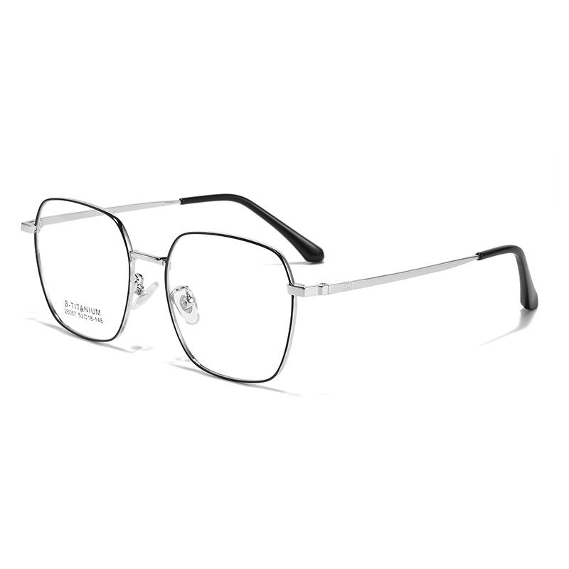Danyang Retro Square Metal Myopia Glasses Frame - Ultra-light Korean-style Frame for a Slimmer Face Appearance.