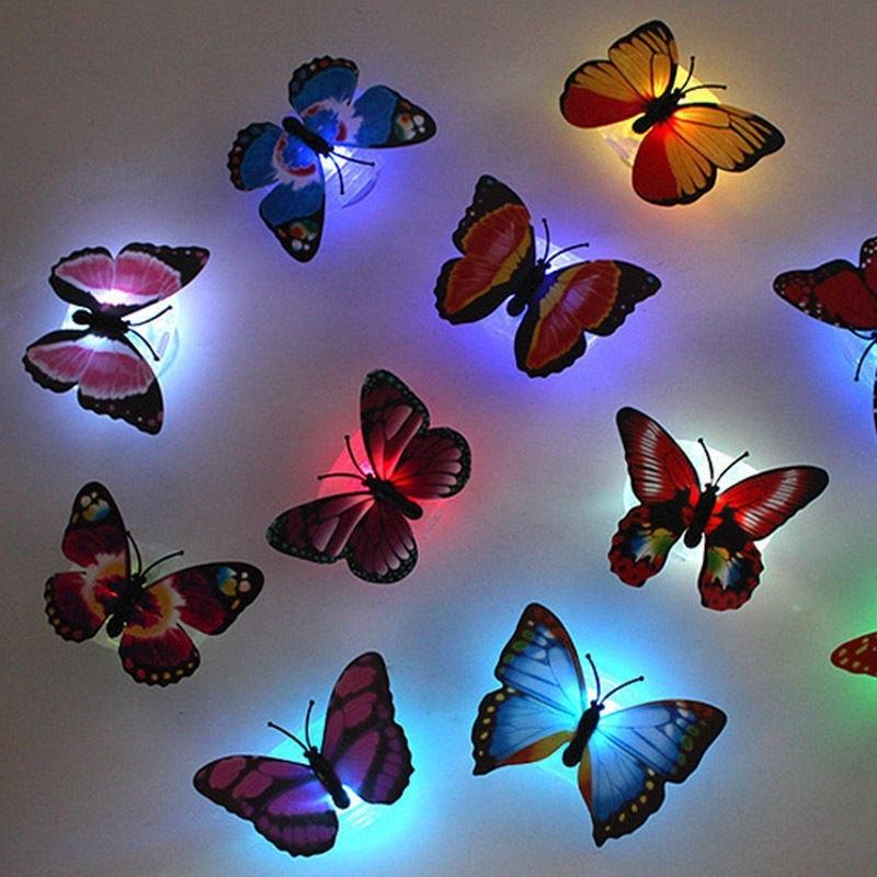 5PCS Raumdekor 3D-Schmetterling LED-Nachtlicht