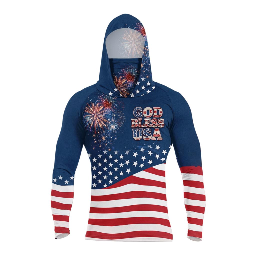 Men's Summer Quick-dryingLong-sleeved T-shirt Sun ClothingFishing FitnessSports Hded Long-sleeved Tops
