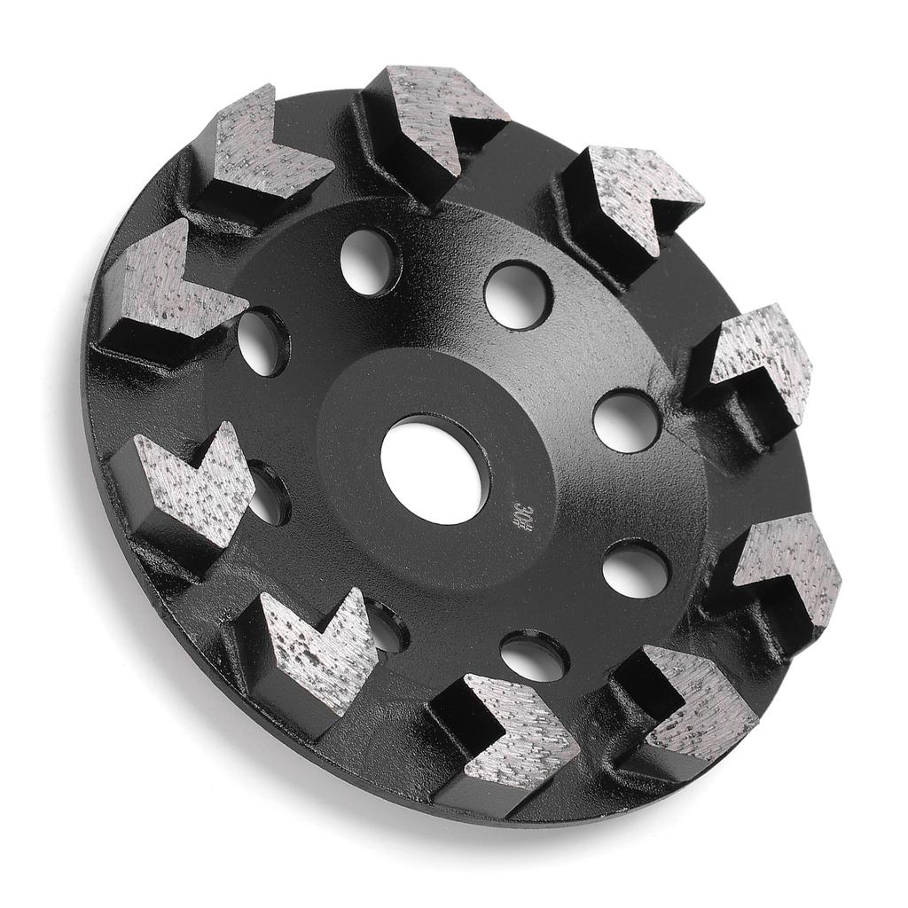 Diamant Schleiftopf 10 Zähne Schwarz 150mm 30# Mesh zum Schleifen von Beton Stein Zement