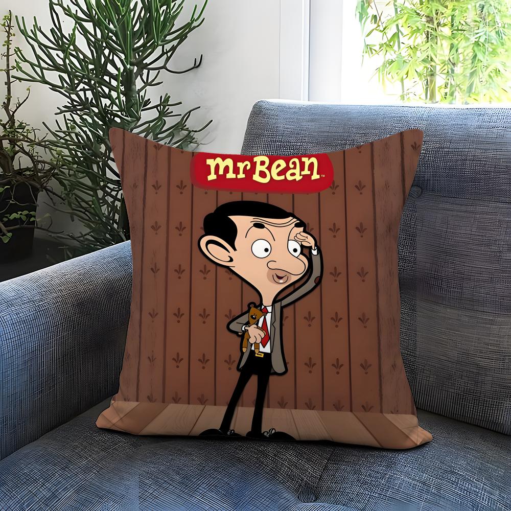 

classic M-Mr. BeanS Cushion Cover Comfortable Reversible Pillow Cover Ideal for Car Sofa Bedroom & Beyond 16x16Inch