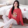 Pajamas Women'S Spring And Autumn Cotton Long Sleeve Women'S Cotton Four Seasons Air Conditioning Clothing Homewear Set