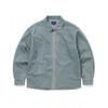 Washed Denim Zip Shirt Washed Blue