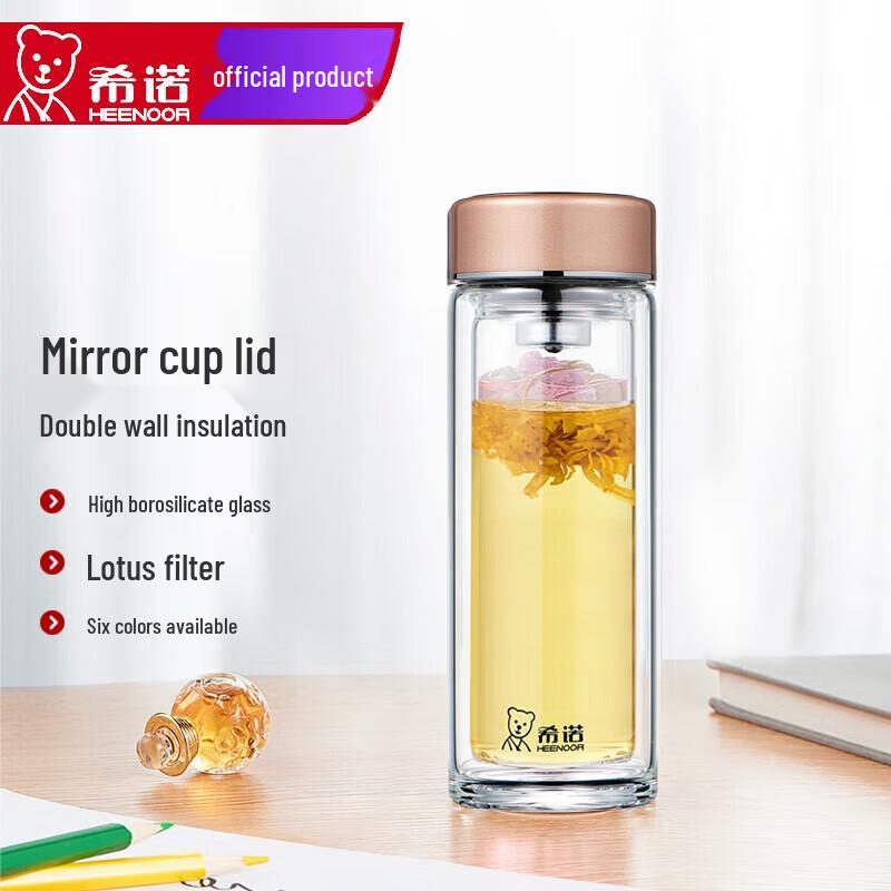 Xino Double-Walled Insulated Glass Tea Cup