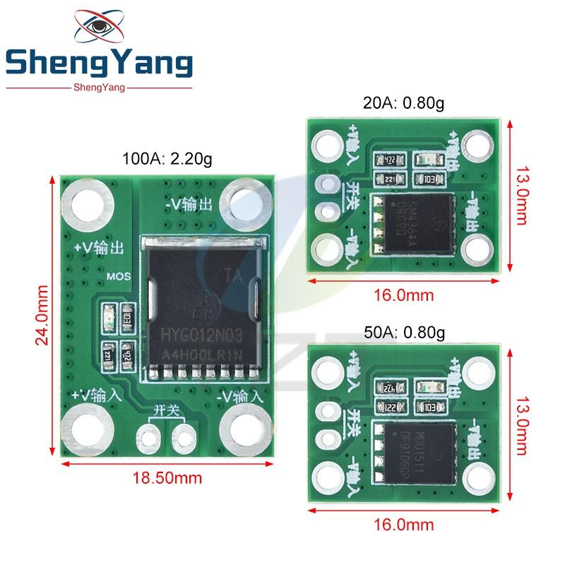20A 50A 100A High Power MOS Trigger Switch Driver Field Effect Tube PWM Regulation Electronic Switch Control 5-26V
