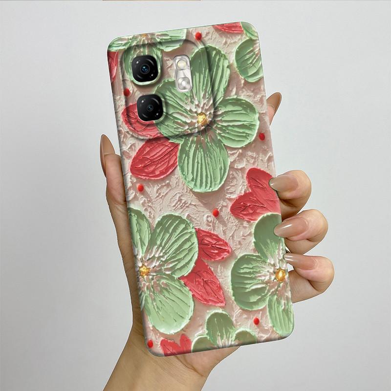 For Infinix Hot 50i Case Hot50i X6531 Soft Silicone TPU Painted Phone Coque Cartoon Printed Shockproof Protective Fundas Cover