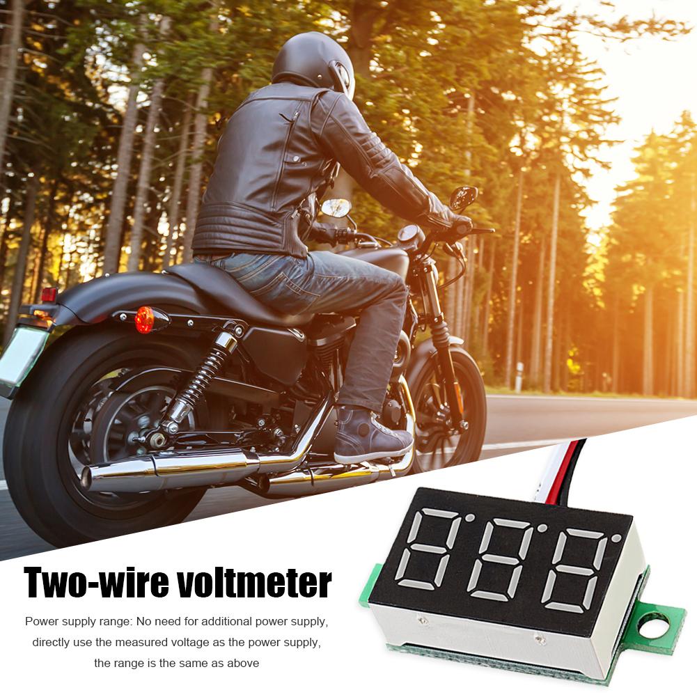 Buy 0.36 inch LED Digital Voltmeter Motorcycle Car 2 Wires Voltage