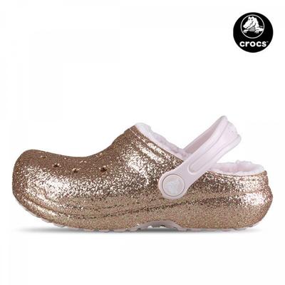 ClaSSic Lined Glitter Women S Winter Cold Weather Fur SlipperS roSe Gold K207462 2ub