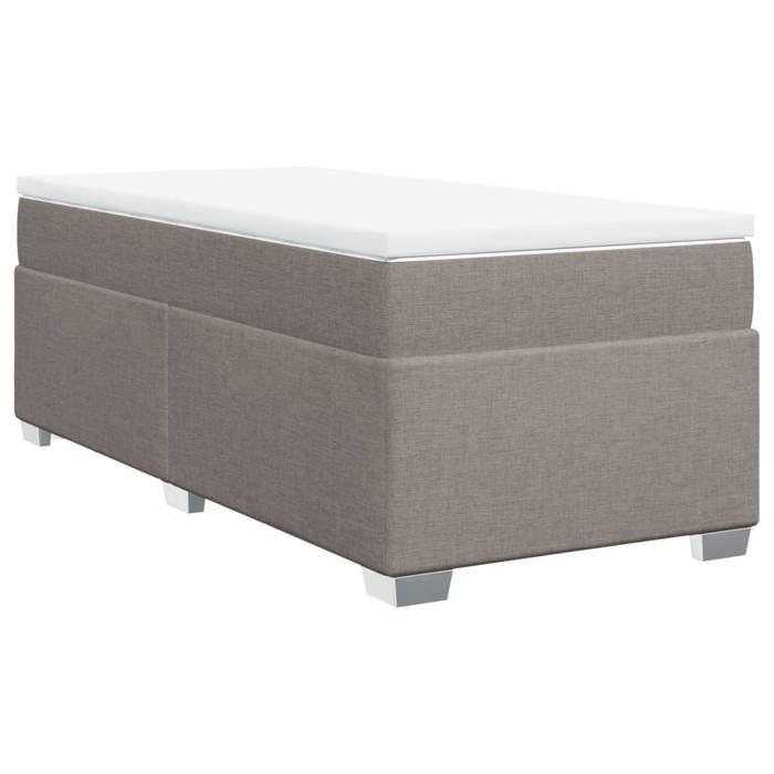 Maison Exclusive - Sommier à lattes de lit avec matelas Taupe 100x200 cm Tissu