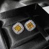 Luxury Colored Treasure Set, Inlaid With Ascher Yellow Diamonds, Topa Blue, Argyle Pink Ring, Stud Earrings, Pendant For Women