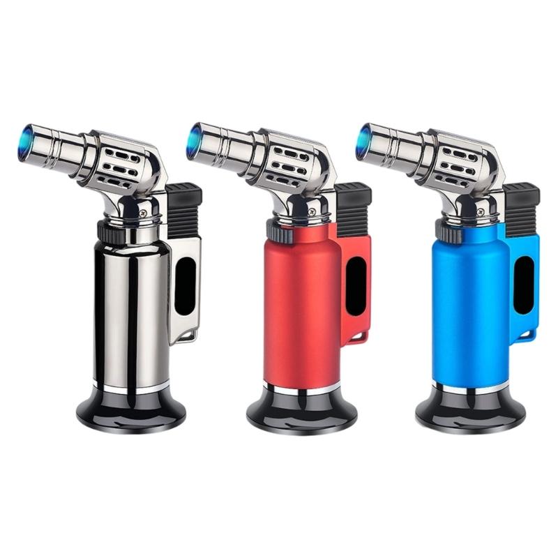 Adjustable Flame Refillable Lighter With Safety Lock And Metal Design For Craft Project Hiking Camping Ignition Gear