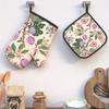 2pcs 10.6*6.7 Inch Oven Mitts Pot Holders FIG Leaf Buds Heat Resistant Oven Mitts And Pot Holders Suitable for Cooking