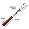 Stainless Steel Bbq Skewers With Wooden Handles For Outdoor Grilling And Meat Piercing